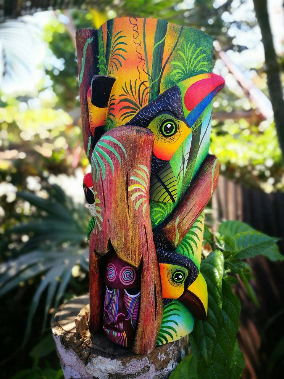 Original indigenous mask from Costa Rica, art from Boruca, Wooden mask handcrafted, Boruca mask