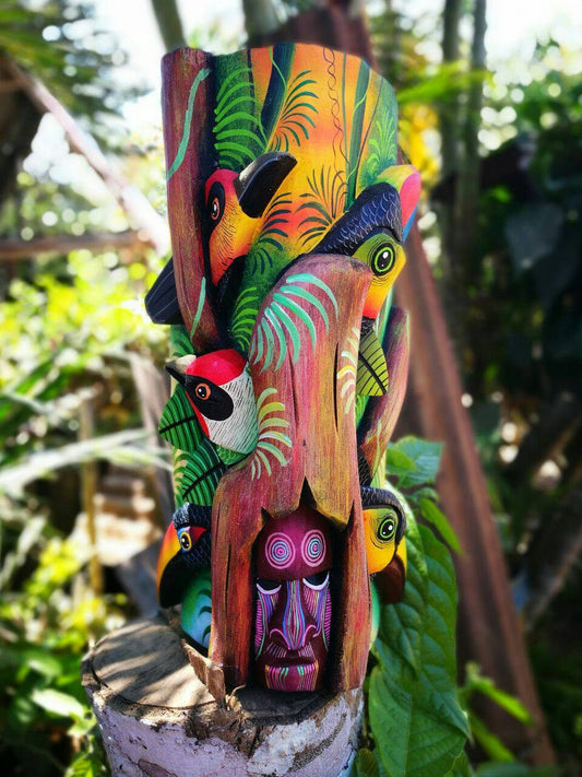 Original indigenous mask from Costa Rica, art from Boruca, Wooden mask handcrafted, Boruca mask