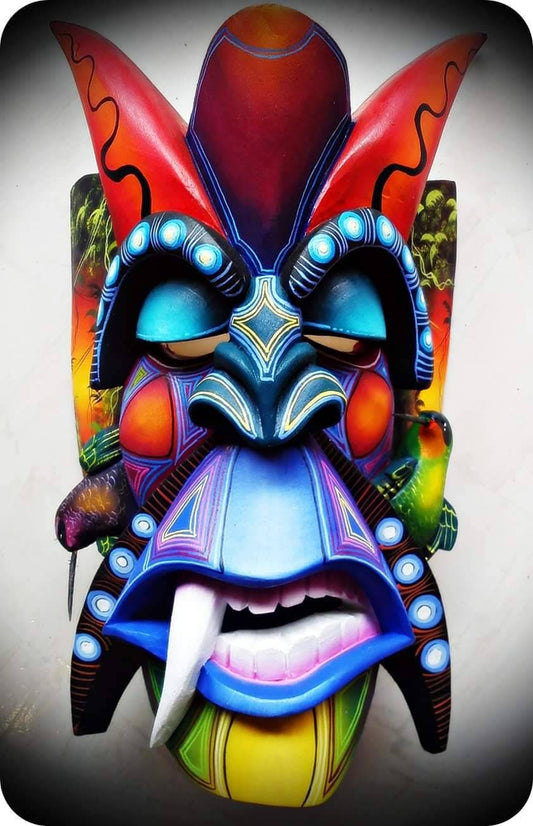 Indigenous Boruca mask, Authentic Boruca mask, wooden mask.