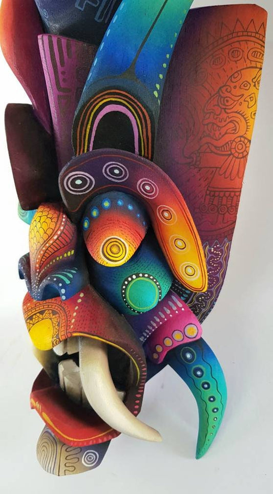 Authentic Boruca Mask, Costa Rica indigenous Art, tribal Mask, incredible design, warrior mask.