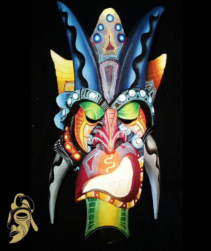 Boruca Mask, indigenous mask from Costa Rica, Wooden mask, authentic indigenous mask, tribal mask, from The Little Devil’s Game